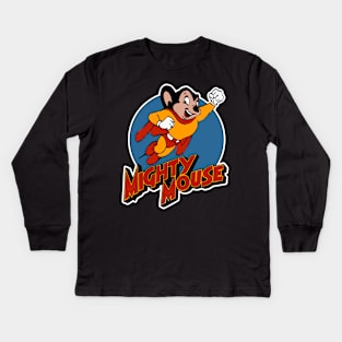 Mighty Mouse - Here I Come to Save the Day ! Kids Long Sleeve T-Shirt